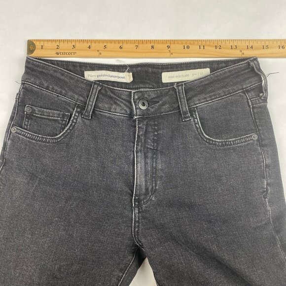 Pilcro Anthropologie High-Rise Flare Jeans Women's Size 27 Black - Picture 9 of 14